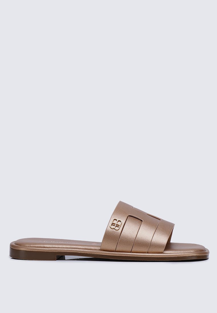Bobi Comfy Sandal In Rose GoldSandals - myballerine