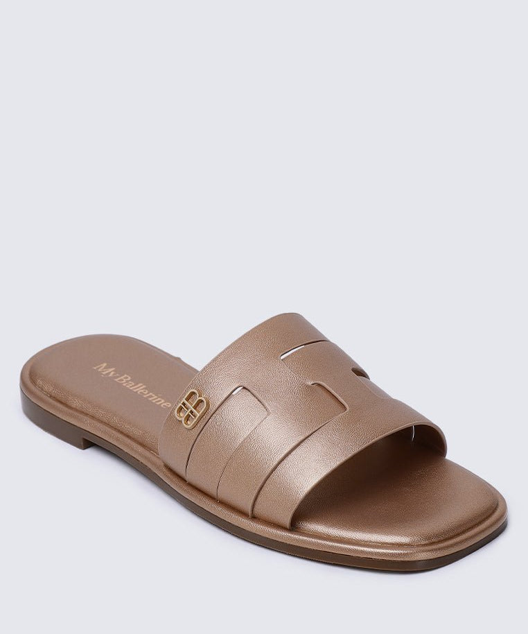 Bobi Comfy Sandal In Rose GoldShoes - myballerine