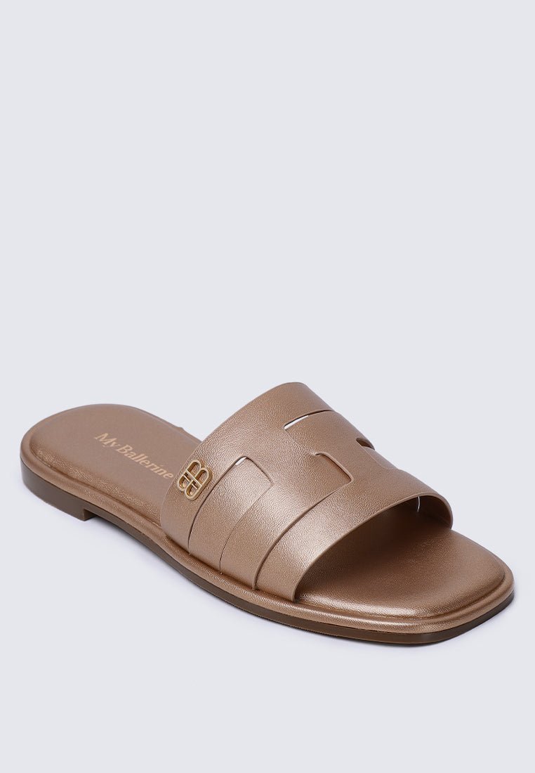 Bobi Comfy Sandal In Rose GoldShoes - myballerine
