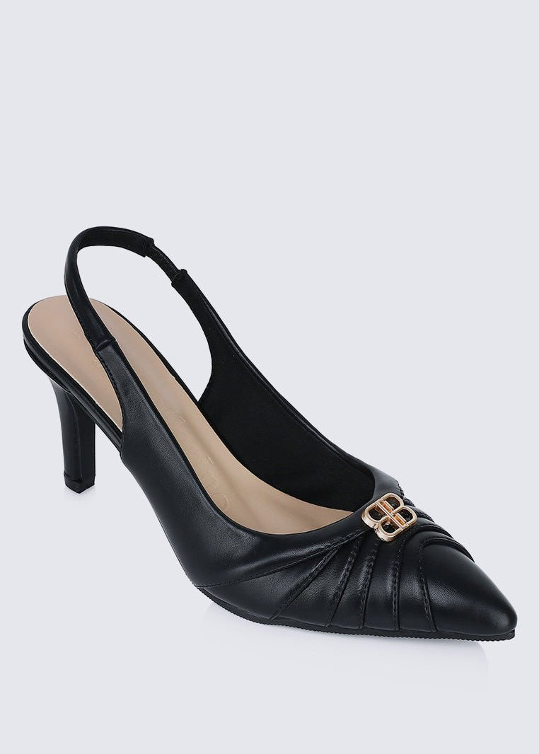 Bovis Comfy Heels In BlackShoes - myballerine