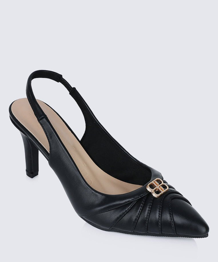 Bovis Comfy Heels In BlackShoes - myballerine
