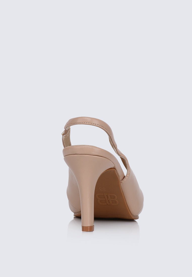 Bovis Comfy Heels In Nude PinkShoes - myballerine