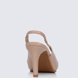 Bovis Comfy Heels In Nude PinkShoes - myballerine