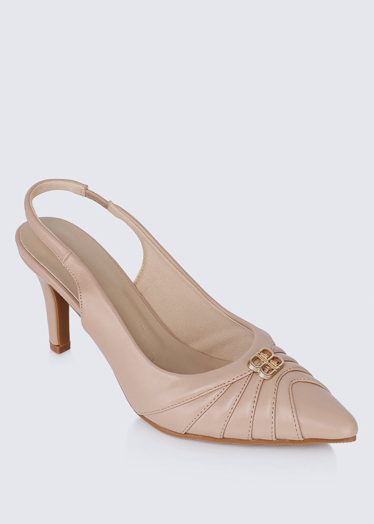 Bovis Comfy Heels In Nude PinkShoes - myballerine