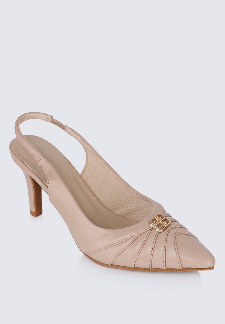 Bovis Comfy Heels In Nude PinkShoes - myballerine