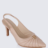 Bovis Comfy Heels In Nude PinkShoes - myballerine