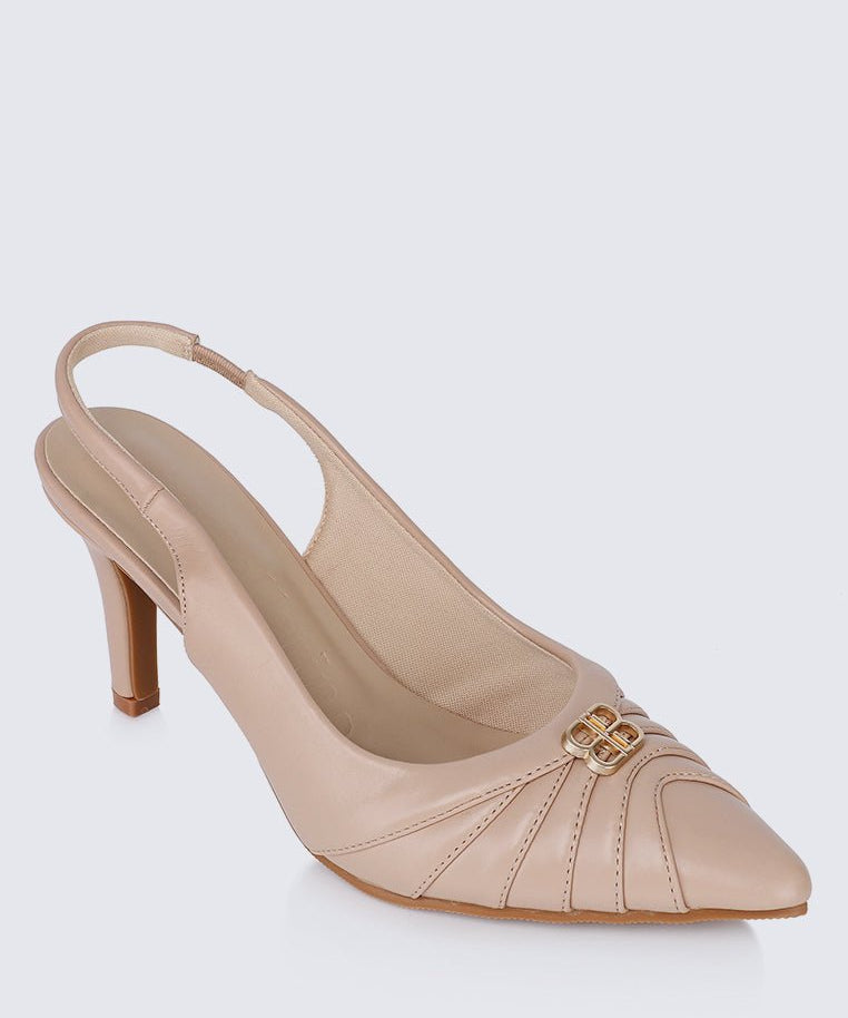 Bovis Comfy Heels In Nude PinkShoes - myballerine