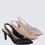 Bovis Comfy Heels In Nude PinkShoes - myballerine