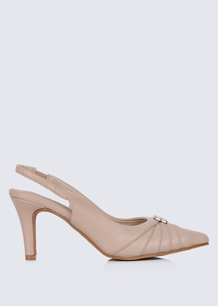 Bovis Comfy Heels In Nude PinkShoes - myballerine