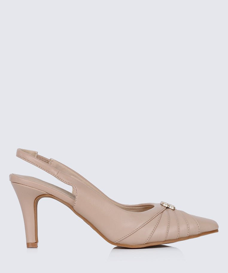 Bovis Comfy Heels In Nude PinkShoes - myballerine