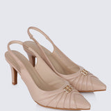 Bovis Comfy Heels In Nude PinkShoes - myballerine