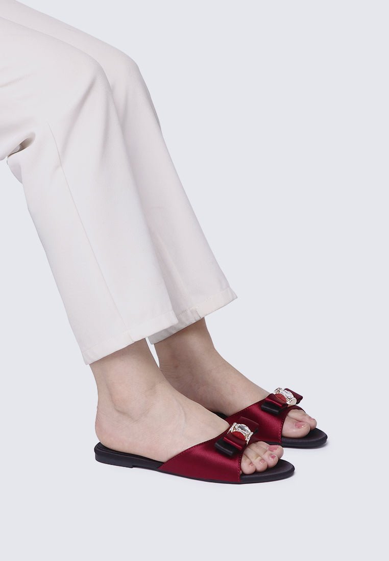 Bowelle Comfy Sandals In MaroonSandals - myballerine