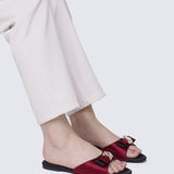Bowelle Comfy Sandals In MaroonSandals - myballerine