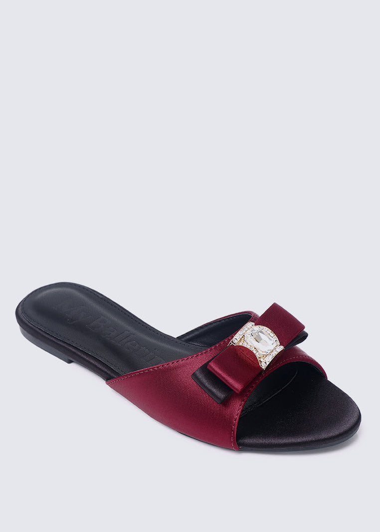 Bowelle Comfy Sandals In MaroonSandals - myballerine
