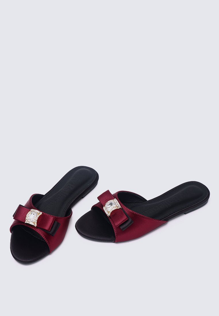 Bowelle Comfy Sandals In MaroonSandals - myballerine