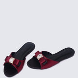 Bowelle Comfy Sandals In MaroonSandals - myballerine