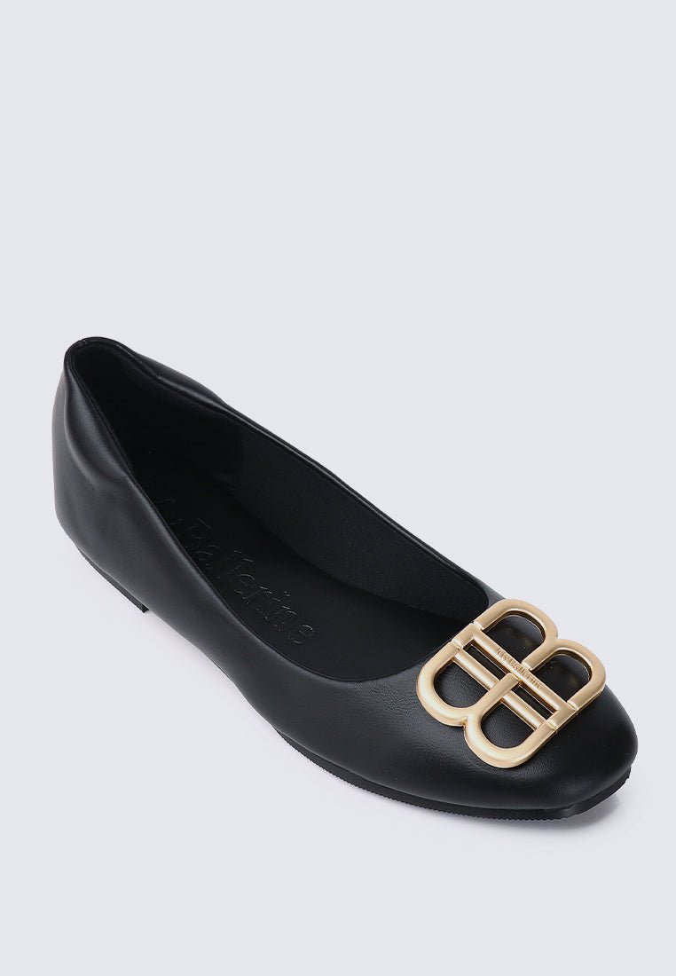 Brenda Comfy Ballerina BlackShoes - myballerine