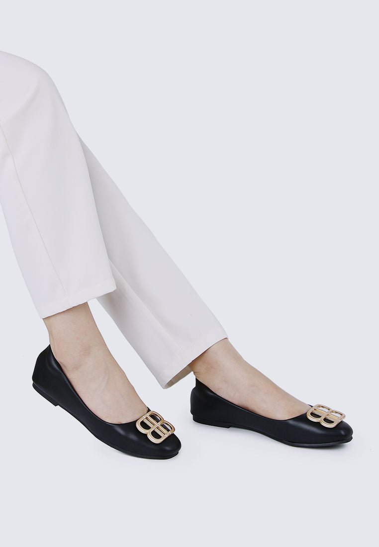 Brenda Comfy Ballerina BlackShoes - myballerine