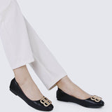 Brenda Comfy Ballerina BlackShoes - myballerine