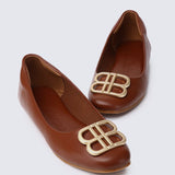Brenda Comfy Ballerina BrownShoes - myballerine