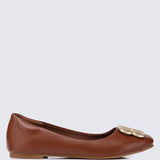 Brenda Comfy Ballerina BrownShoes - myballerine