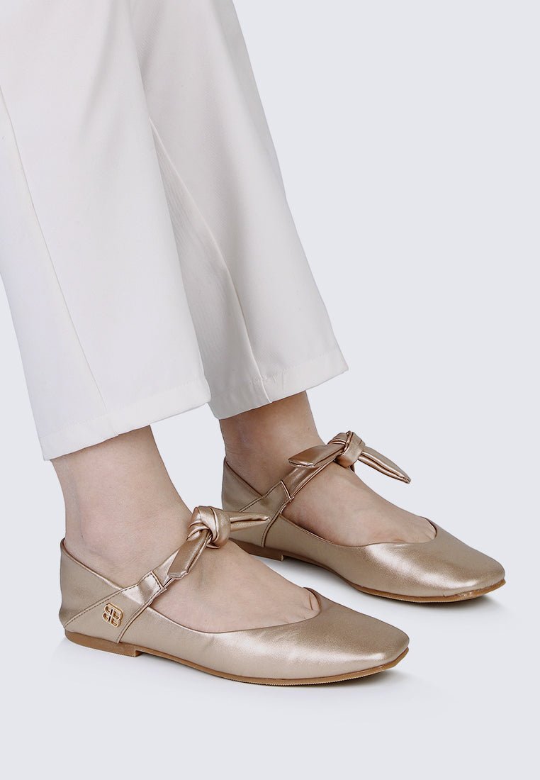 Brenee Comfy Ballerina In Rose GoldShoes - myballerine