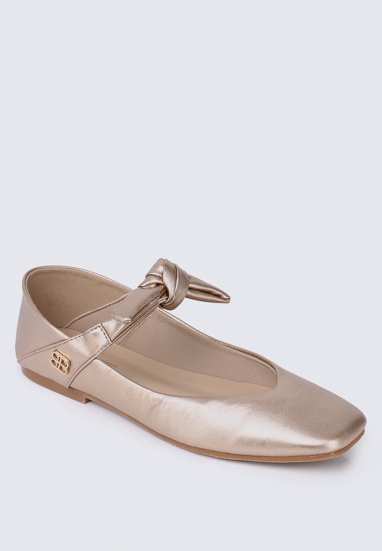 Brenee Comfy Ballerina In Rose GoldShoes - myballerine