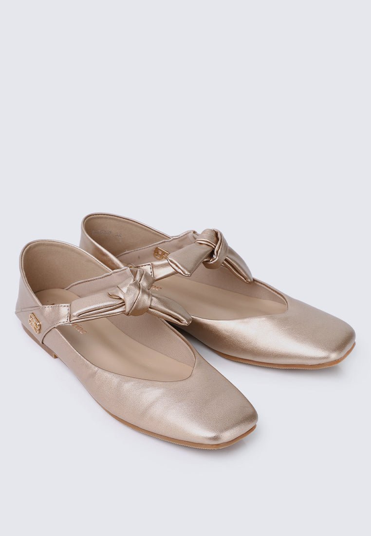 Brenee Comfy Ballerina In Rose GoldShoes - myballerine