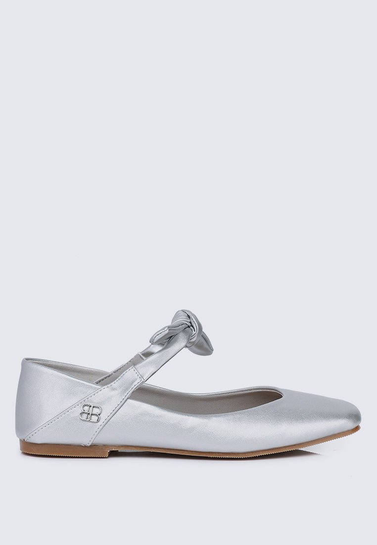 Brenee Comfy Ballerina In Silver - myballerine