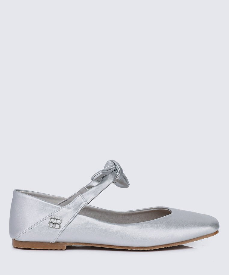 Brenee Comfy Ballerina In Silver - myballerine