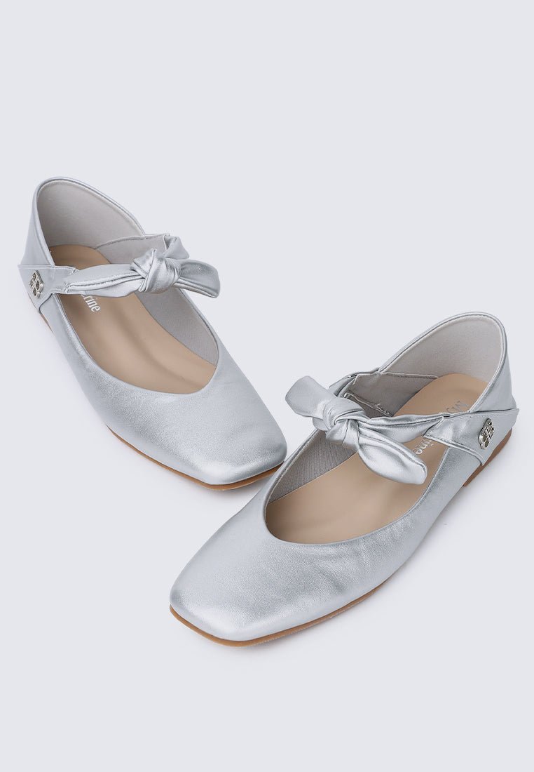 Brenee Comfy Ballerina In SilverBallerina - myballerine