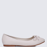 Briony Comfy Ballerina In Beige - myballerine