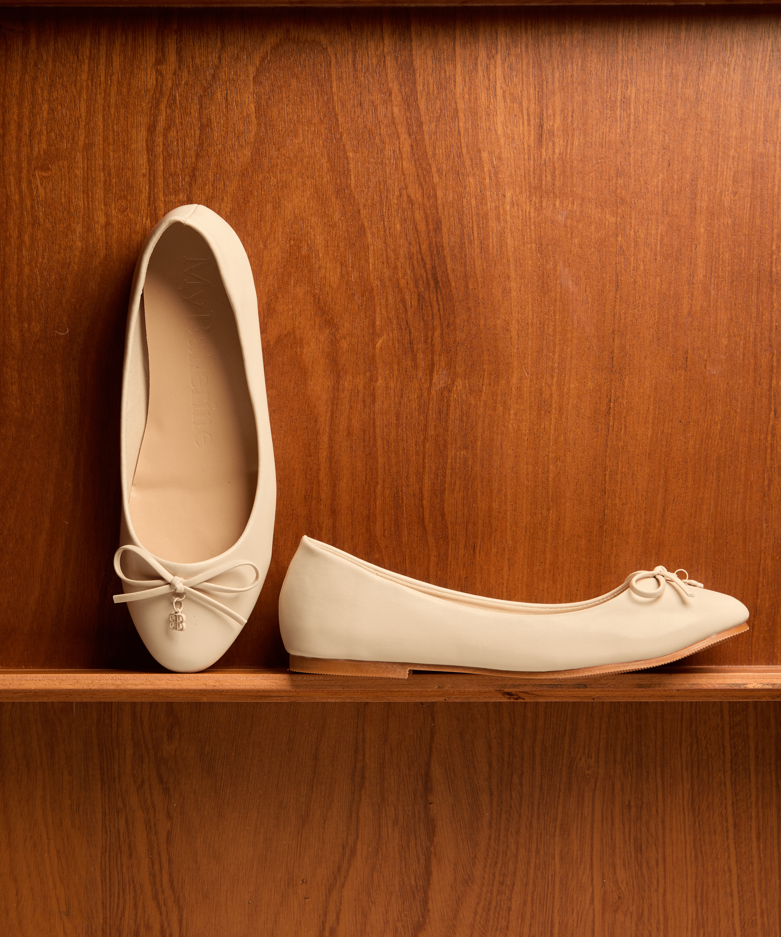 Briony Comfy Ballerina In Beige - myballerine