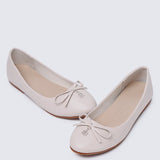 Briony Comfy Ballerina In Beige - myballerine