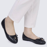 Briony Comfy Ballerina In Black - myballerine