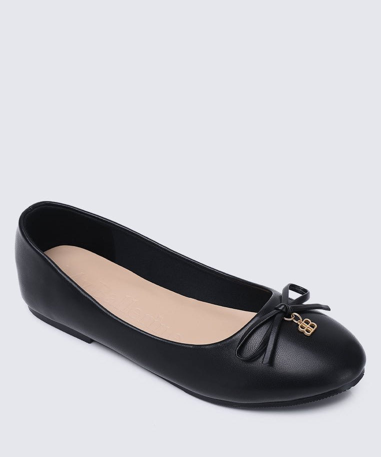 Briony Comfy Ballerina In Black - myballerine
