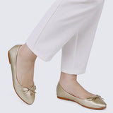 Briony Comfy Ballerina In Gold - myballerine