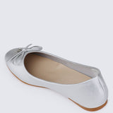 Briony Comfy Ballerina In Silver - myballerine
