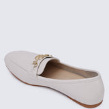 Britt Comfy Loafers In Beige - myballerine