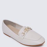 Britt Comfy Loafers In Beige - myballerine