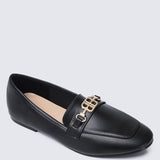 Britt Comfy Loafers In Black - myballerine
