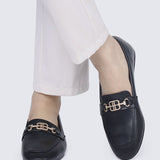 Britt Comfy Loafers In Black - myballerine
