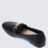 Britt Comfy Loafers In Black - myballerine