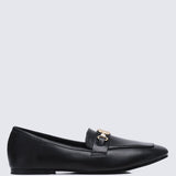 Britt Comfy Loafers In Black - myballerine