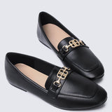 Britt Comfy Loafers In Black - myballerine