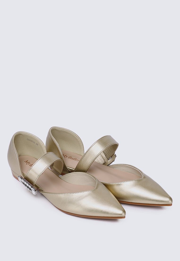 Calista Comfy Ballerina In GoldShoes - myballerine