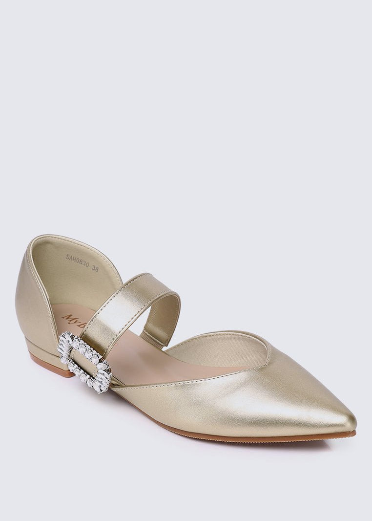 Calista Comfy Ballerina In GoldShoes - myballerine