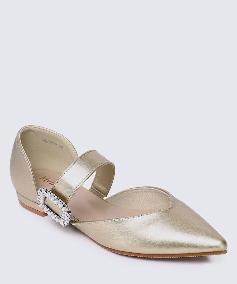 Calista Comfy Ballerina In GoldShoes - myballerine