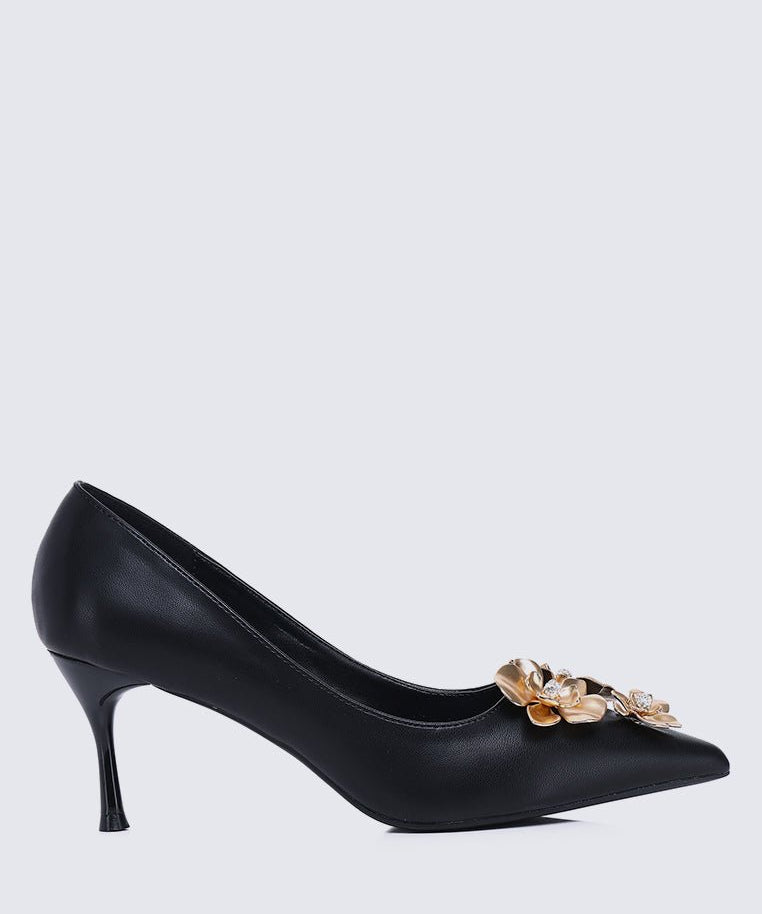 Camellia Comfy Pumps In Black - myballerine