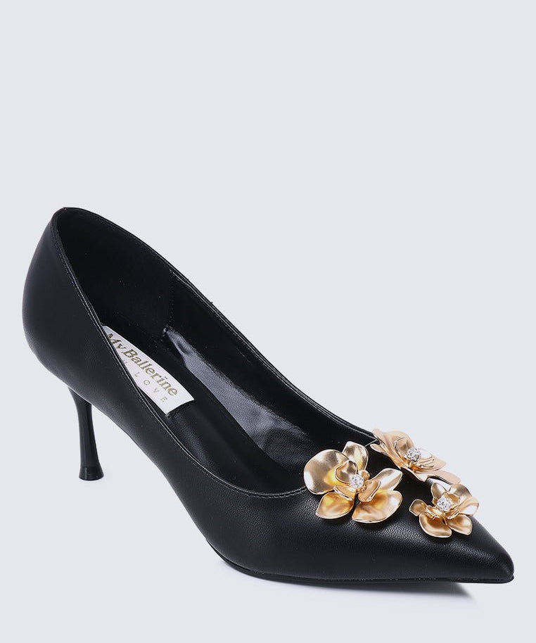 Camellia Comfy Pumps In Black - myballerine